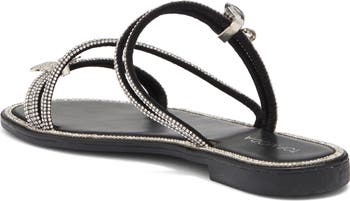 Paz Crystal Butterfly Slide Sandal