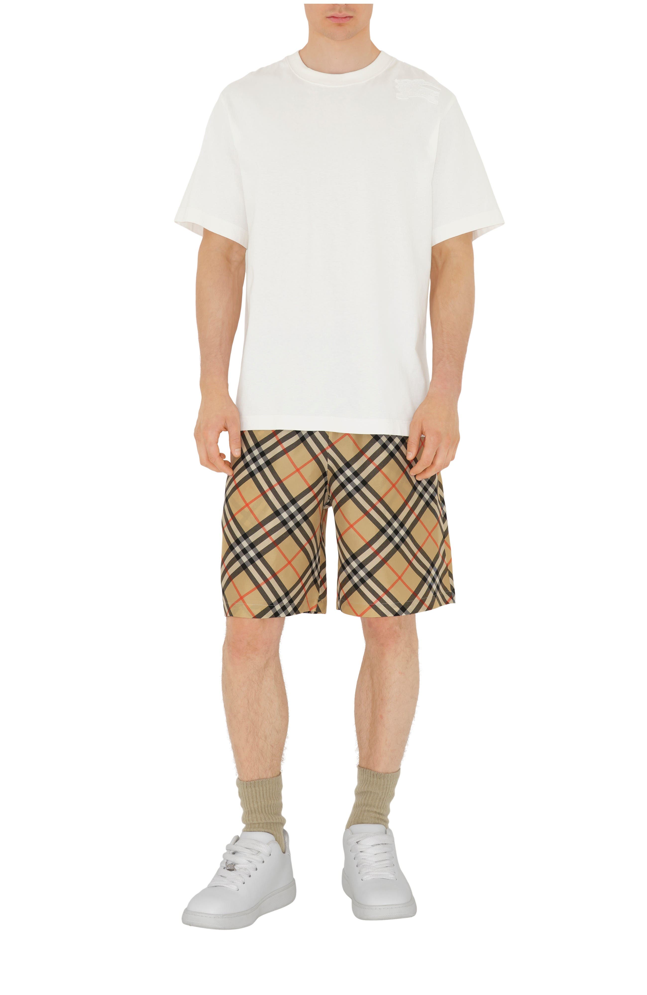 Check Silk Shorts