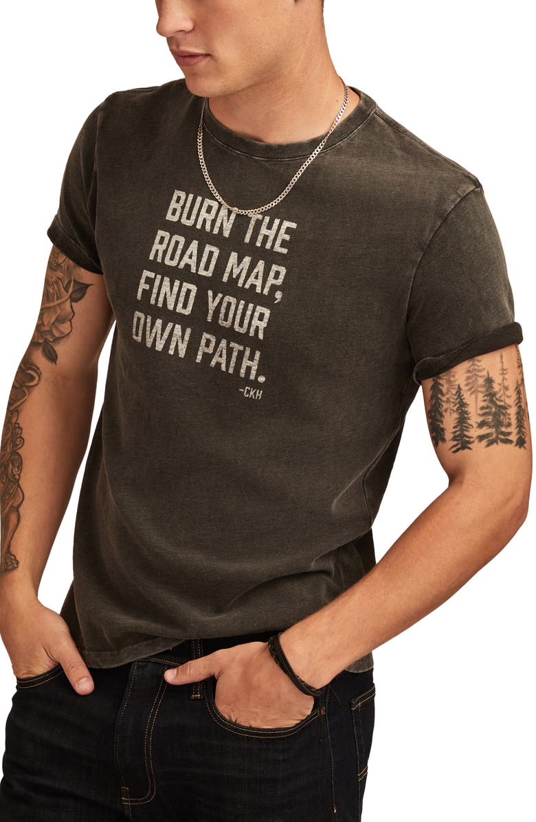 Lucky Brand Burn The Map Graphic T-Shirt, Alternate, color, 