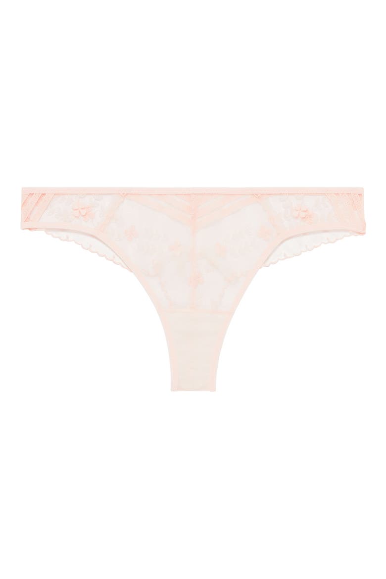 Marthe Embroidered Mesh Tanga, Alternate, color, PETAL POWDER