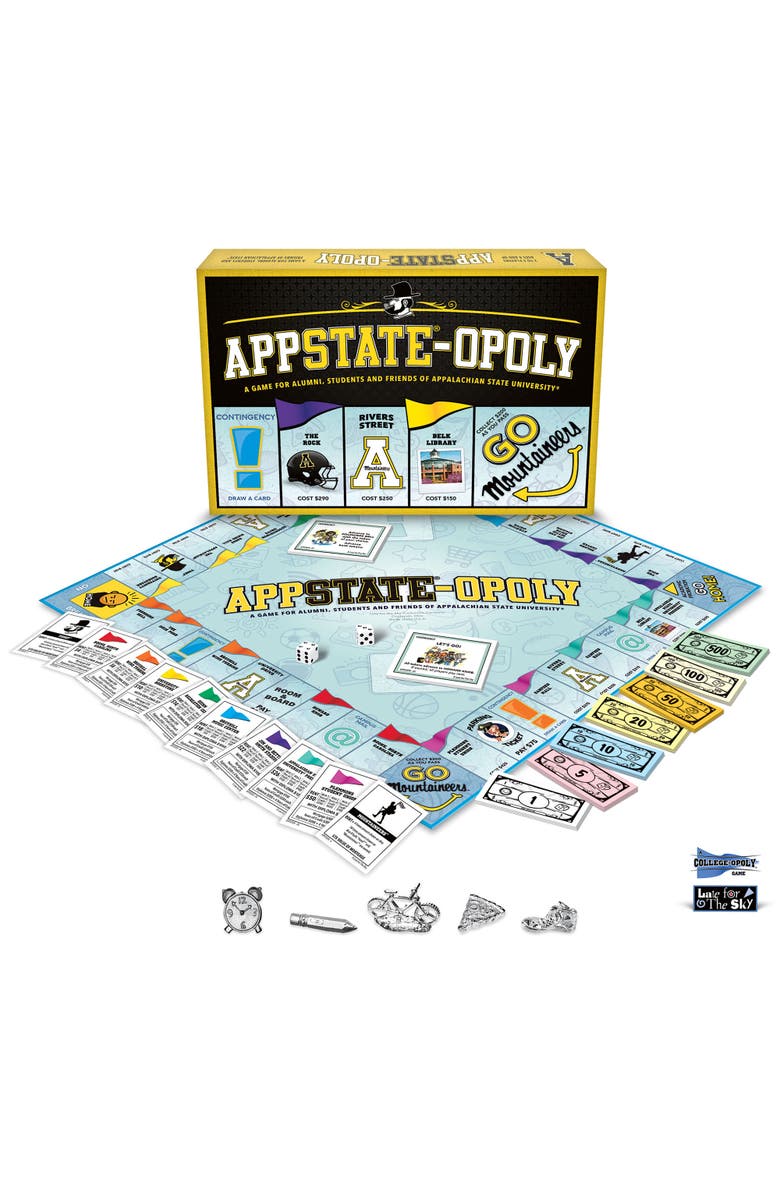 Late for the Sky Appalachian State Univ App Stateopoly Monopoly Board Game, Alternate, color,