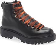 Prada St Moritz Leather Combat Boot