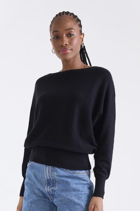 Alaia Long Sleeve 100% Cashmere Sweater
