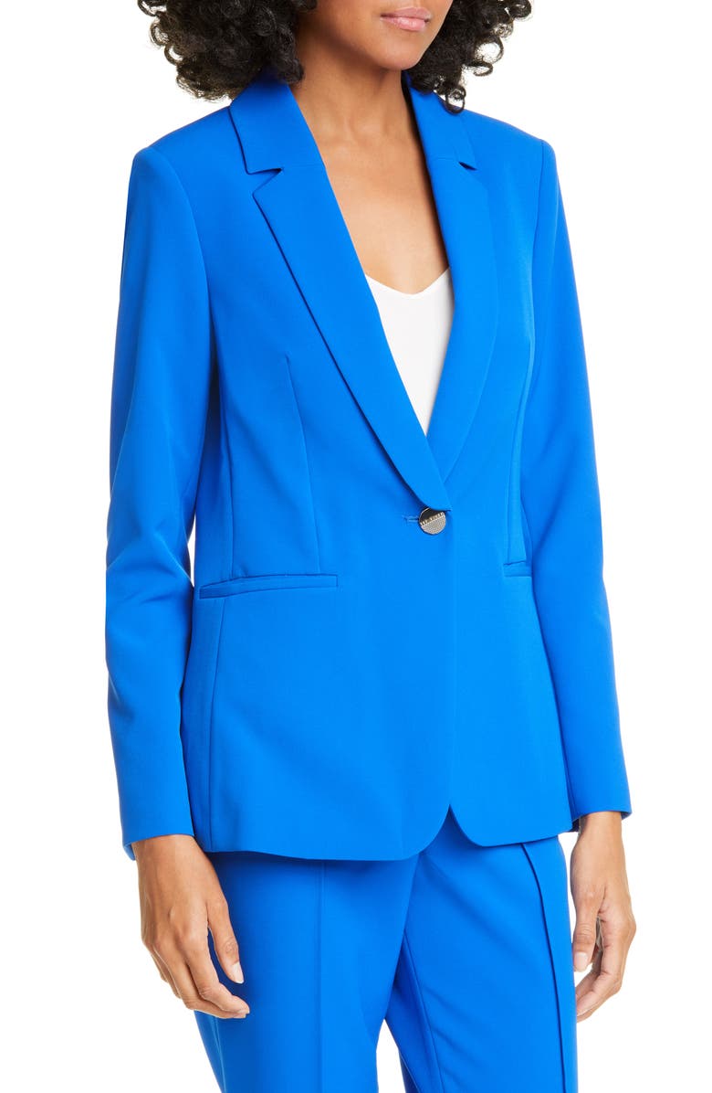 Ted Baker London Ariee Longline Single Breasted Blazer, Alternate, color, 
