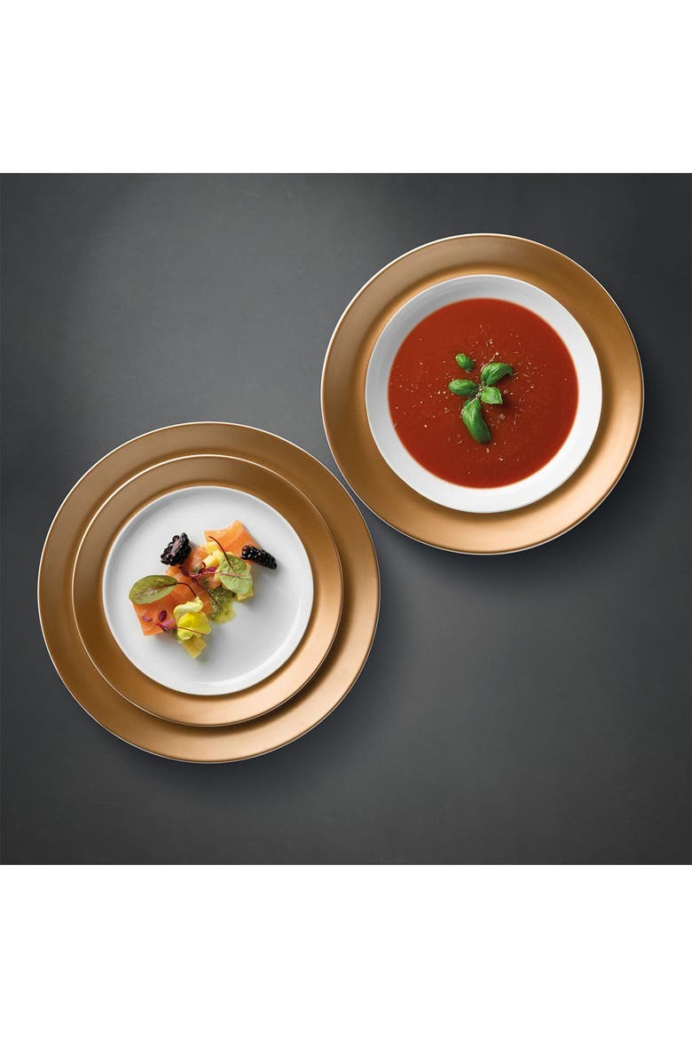Gem 3-Piece Plate Set - Black, Alternate, color, WHITE, GOLD