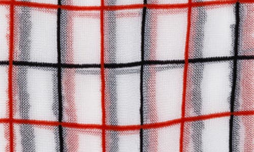 Hansel From Basel Grid Sheer Crew Socks In White