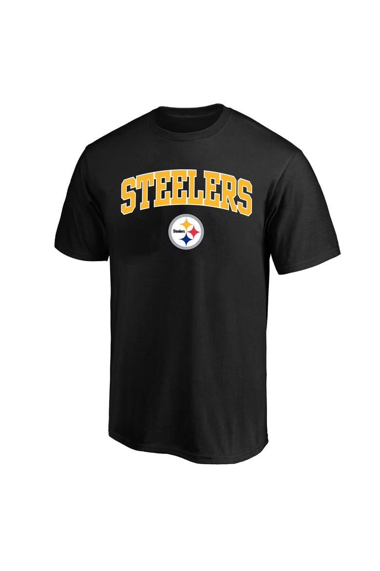 Men's Fanatics Black Pittsburgh Steelers Big & Tall Arch Logo T-Shirt, Main, color, Black