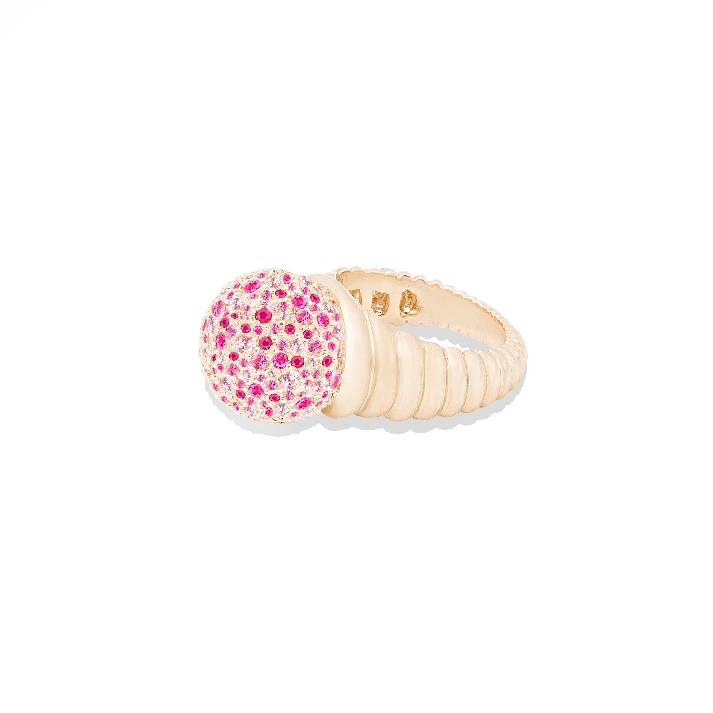 Ruby, Pink Sapphire- Gold