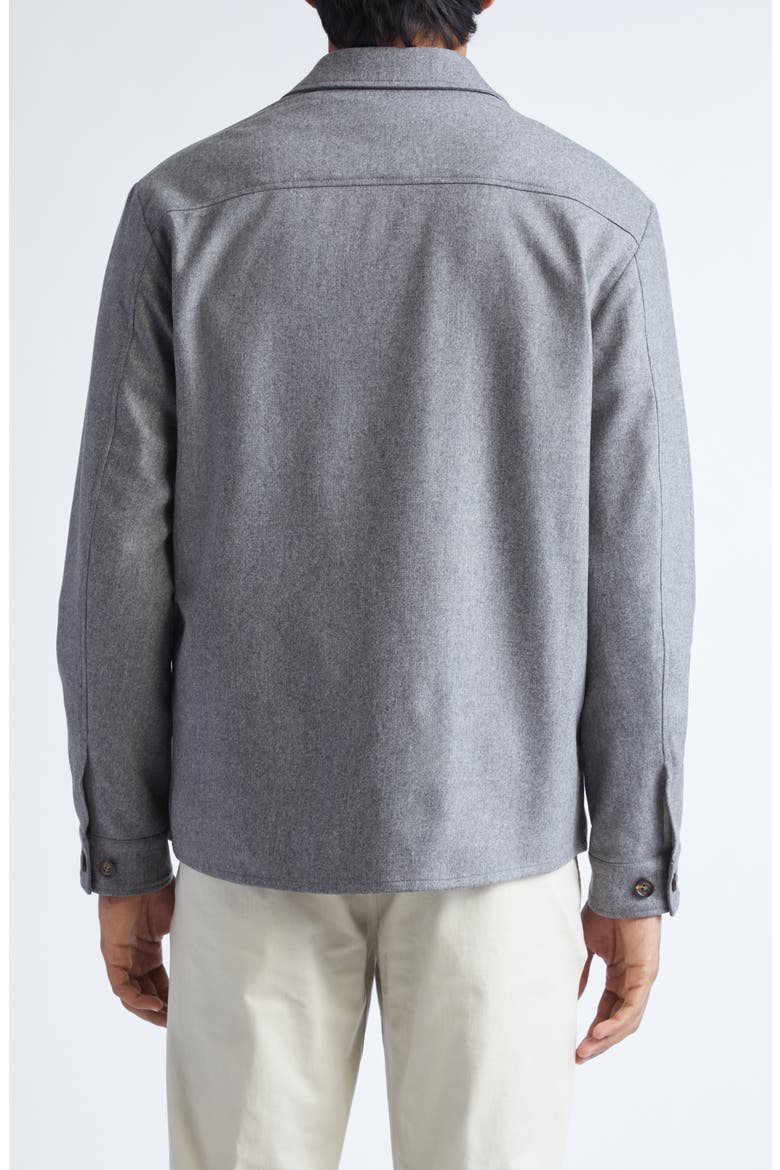 Stretch Virgin Wool & Cashmere Overshirt, Alternate, color, 14 MEDIUM GRAY MELAN