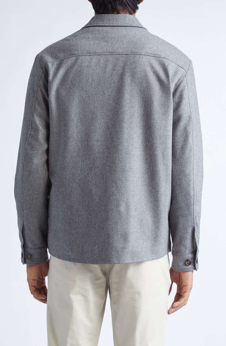 Eleventy Stretch Virgin Wool & Cashmere Overshirt, Alternate, color, 14 Medium Gray Melan