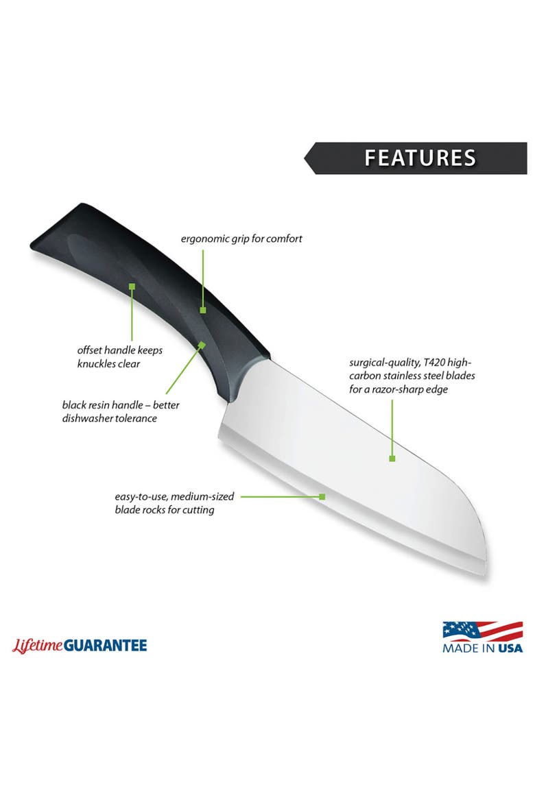 Cutlery 6.5-Inch Cook's Knife Stainless Blade Anthem Wave Handle, Alternate, color, Black