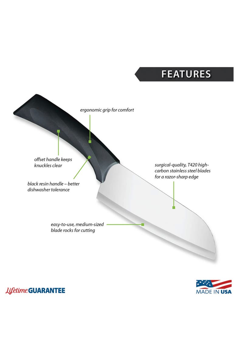 Rada Cutlery 6.5-Inch Cook's Knife Stainless Blade Anthem Wave Handle, Alternate, color, Black