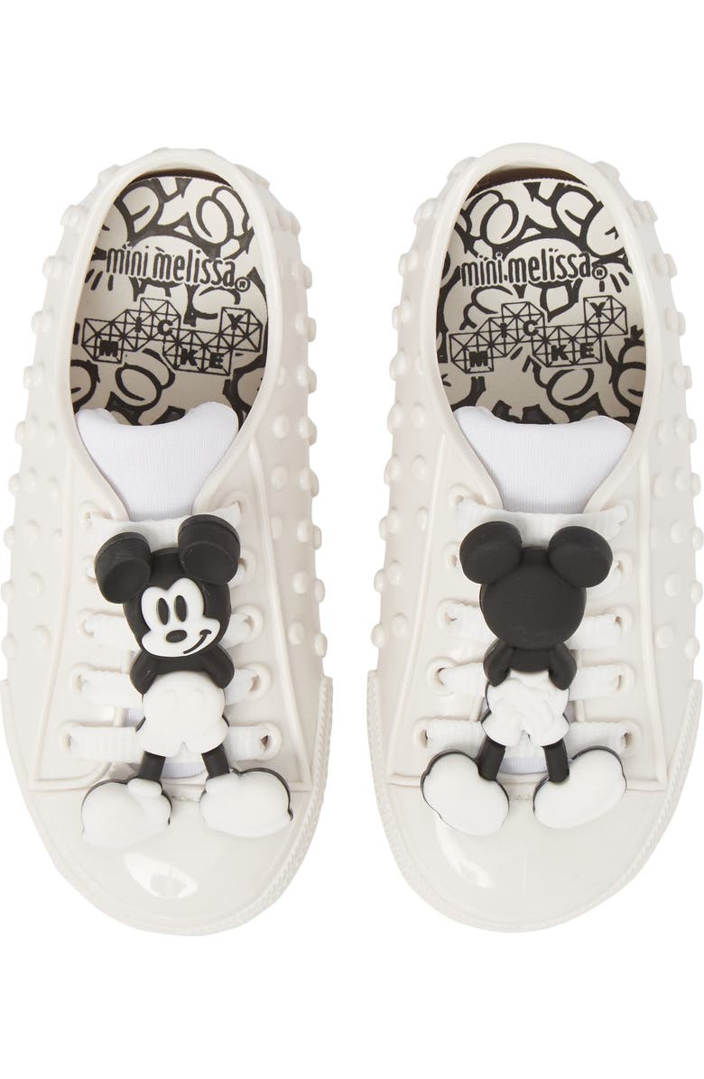 Mini Melissa Polibolha Disney's Mickey Mouse<sup>®</sup> Sneaker, Main, color, Whitednu