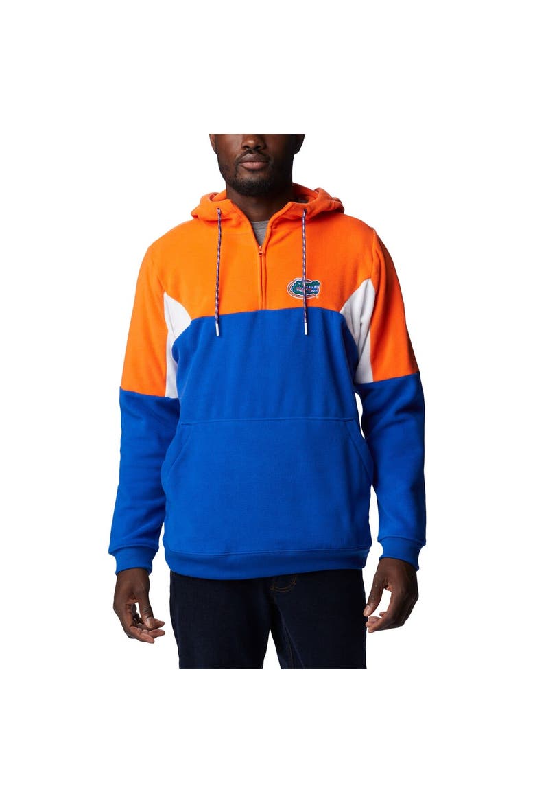 Men's Columbia Royal Florida Gators Lodge Quarter-Zip Hoodie, Main, color, Royal