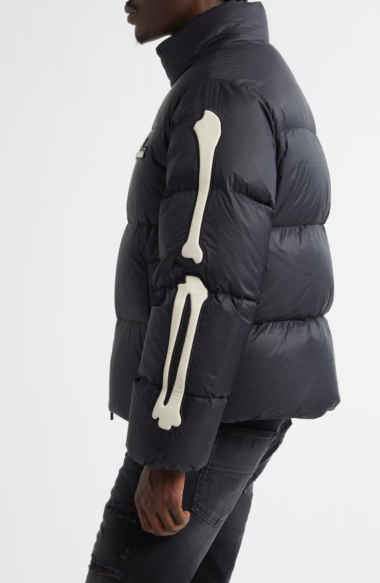 AMIRI Bones Down Puffer Jacket, Alternate, color, Black