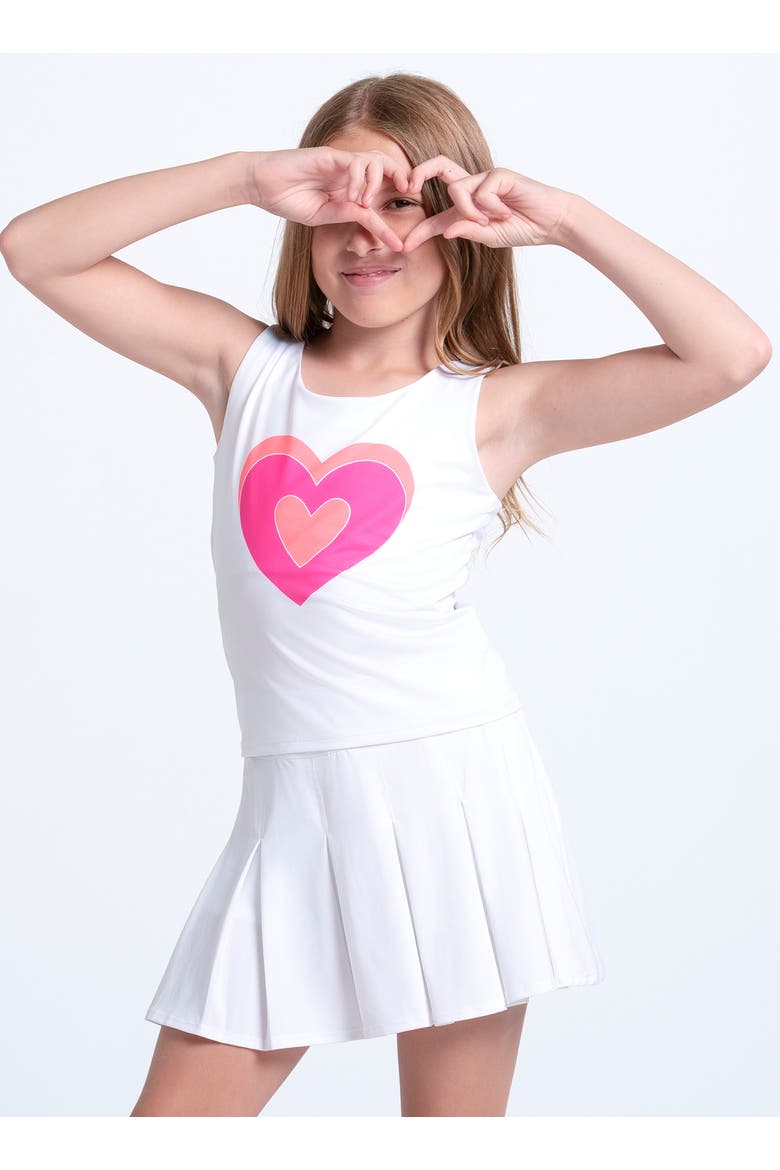 Girls Glow Set Tank, Main, color, White