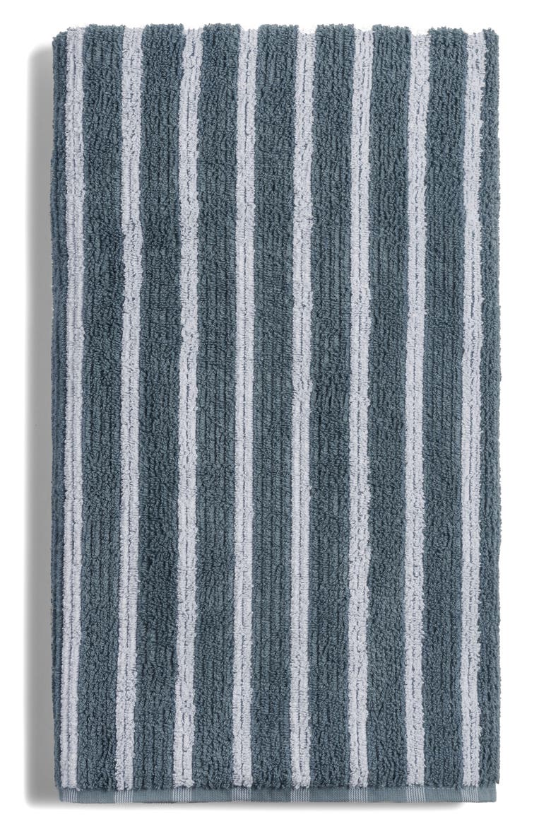 Resort Stripe Organic Cotton Terry Bath Towel, Alternate, color, WAVE/ WHITE