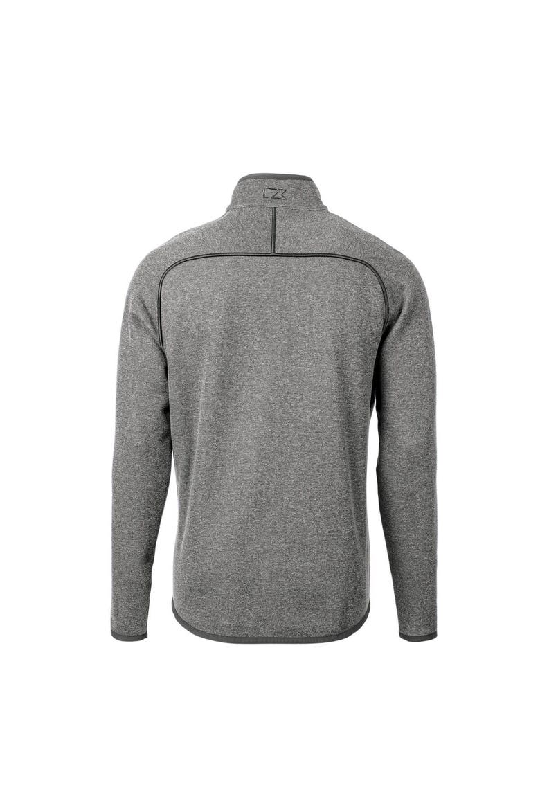 Men's Cutter & Buck Heather Gray New Orleans Saints Throwback Logo Mainsail Sweater-Knit Big & Tall Full-Zip Pullover Jacket, Alternate, color, Heather Gray