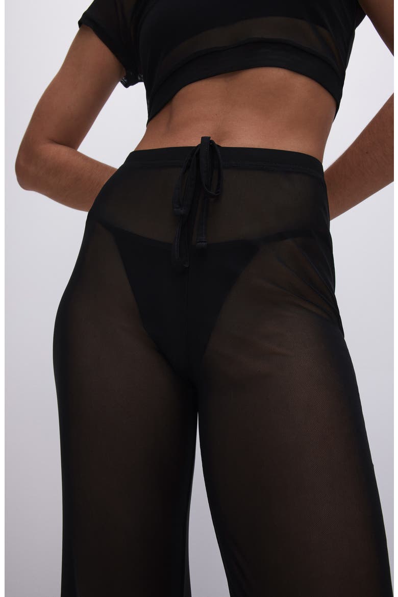 Mesh Wide Leg Pant, Alternate, color, BLACK001