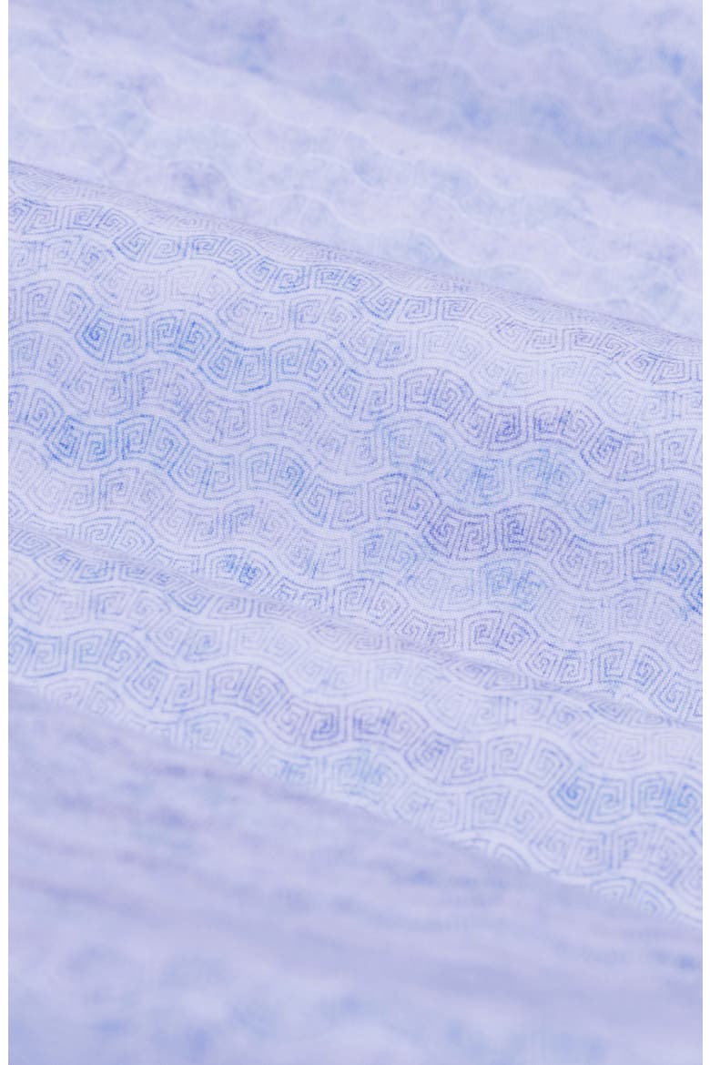James OoohCotton® Greek Key Wave Print Button-Up Shirt, Alternate, color, AIR BLUE