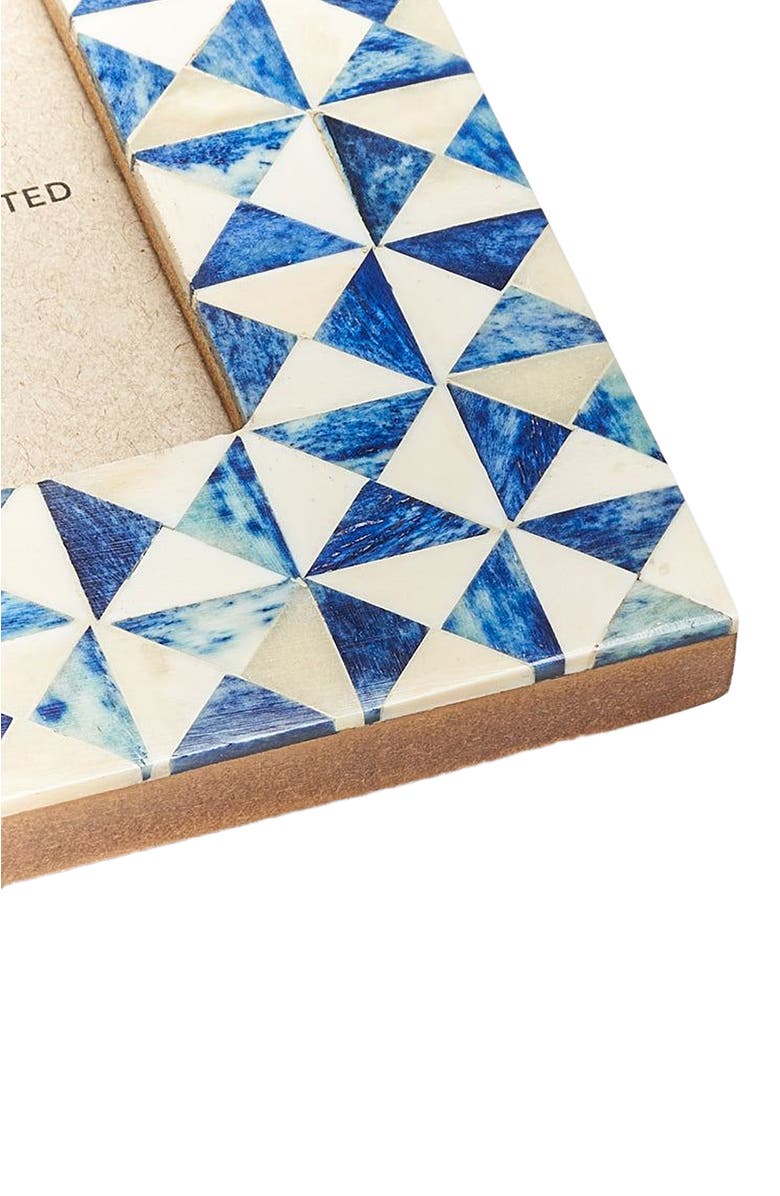 Matr Boomie Varuna Cobalt Picture Frame - Fair Trade Carved Bone, Alternate, color, Blue