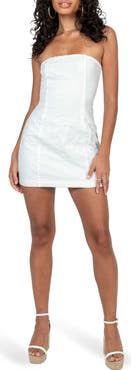 Princess Polly Anja Floral Embroidered Strapless Minidress