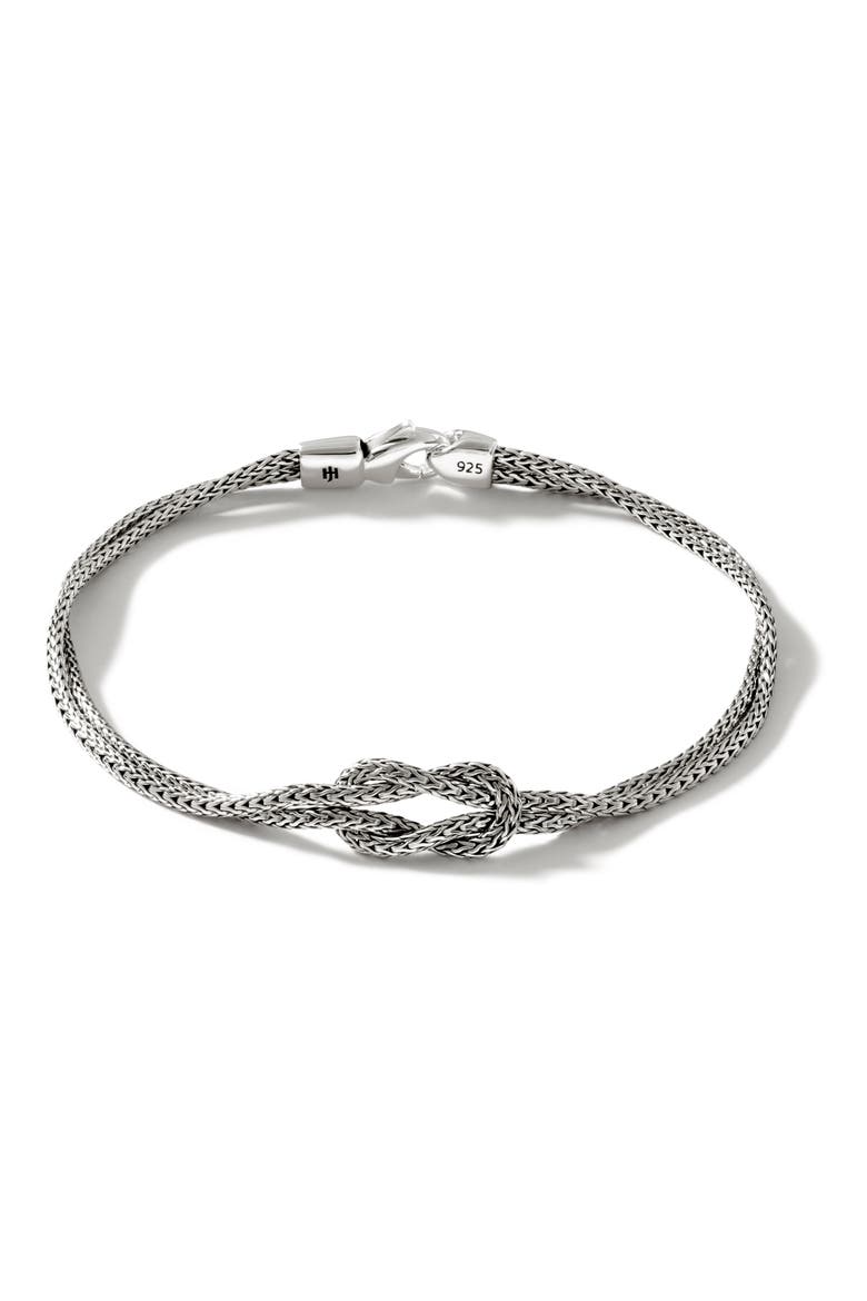 Love Knot Bracelet, 3.6mm, Main, color, SILVER