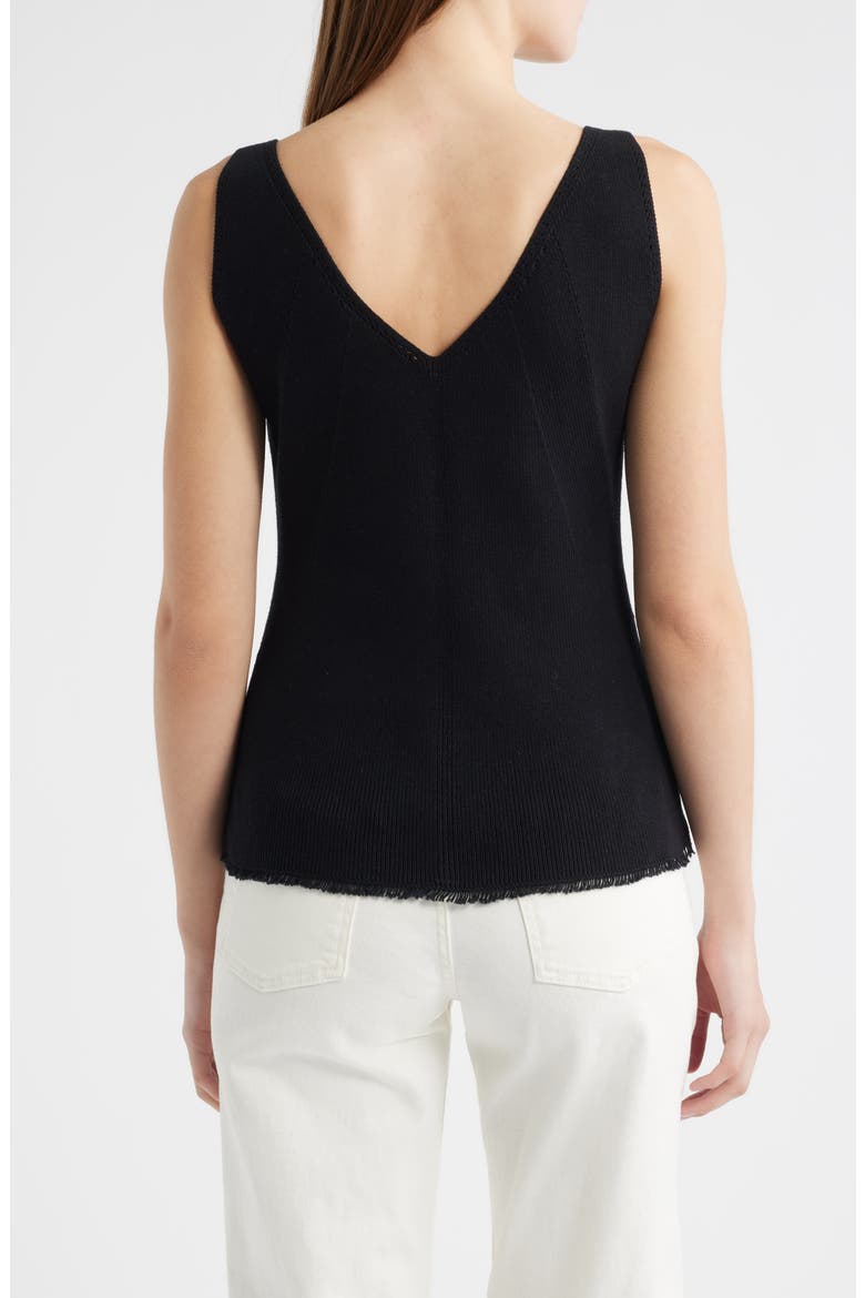 Finley Cotton Sweater Tank, Alternate, color, BLACK