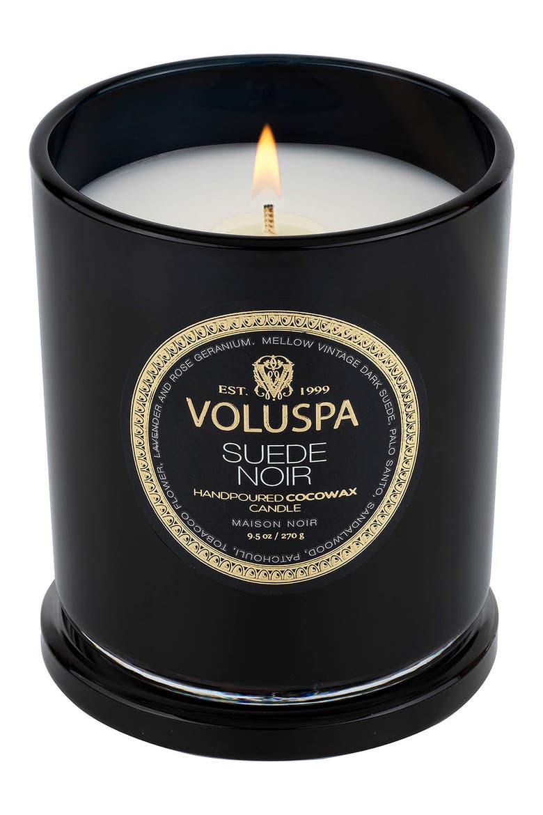 Suede Noir Classic Candle, Main, color, SUEDE NOIR
