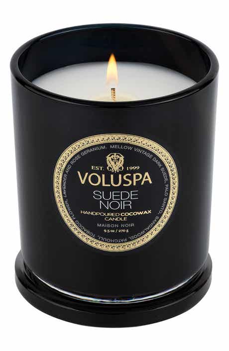 Voluspa Suede Noir Classic Candle