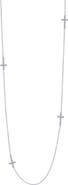 Lafonn Long Cross Station Necklace