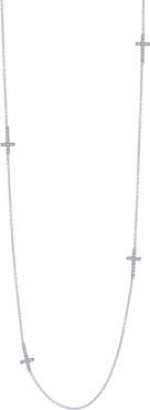 Lafonn Long Cross Station Necklace