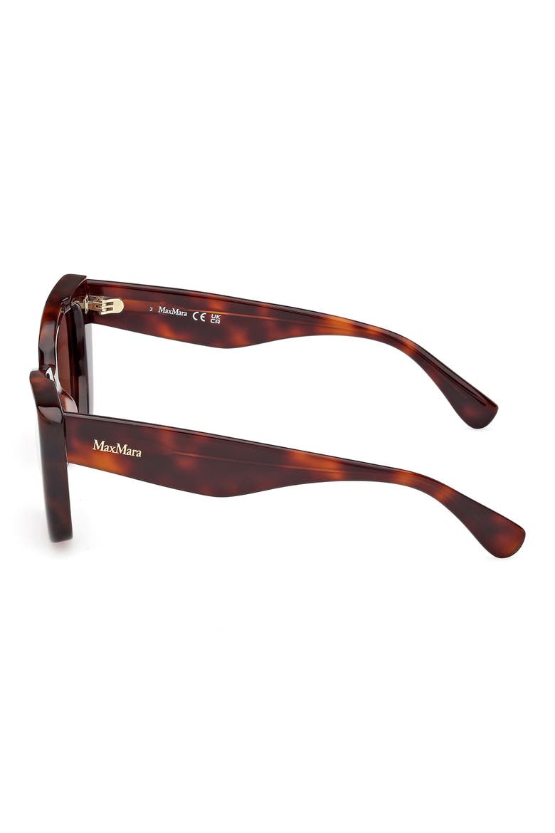 Glimpse5 50mm Polarized Butterfly Sunglasses, Alternate, color, DARK HAVANA / BROWN