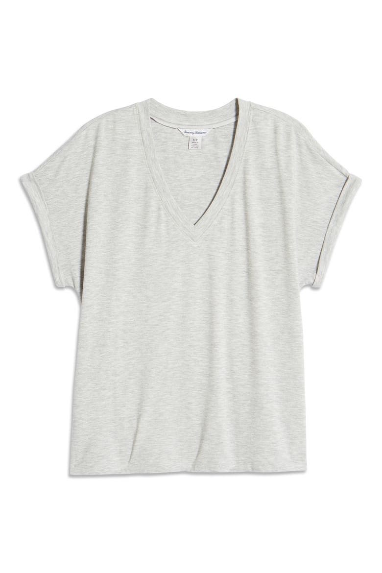 Kauai V-Neck T-Shirt, Alternate, color, SILVER STREAK HEATHER