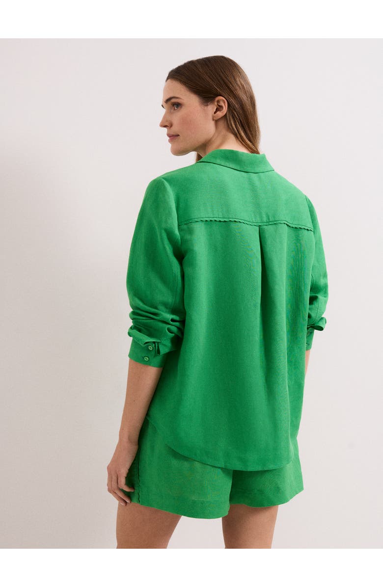 Phase Eight Sloane Linen Shirt, Alternate, color, Green
