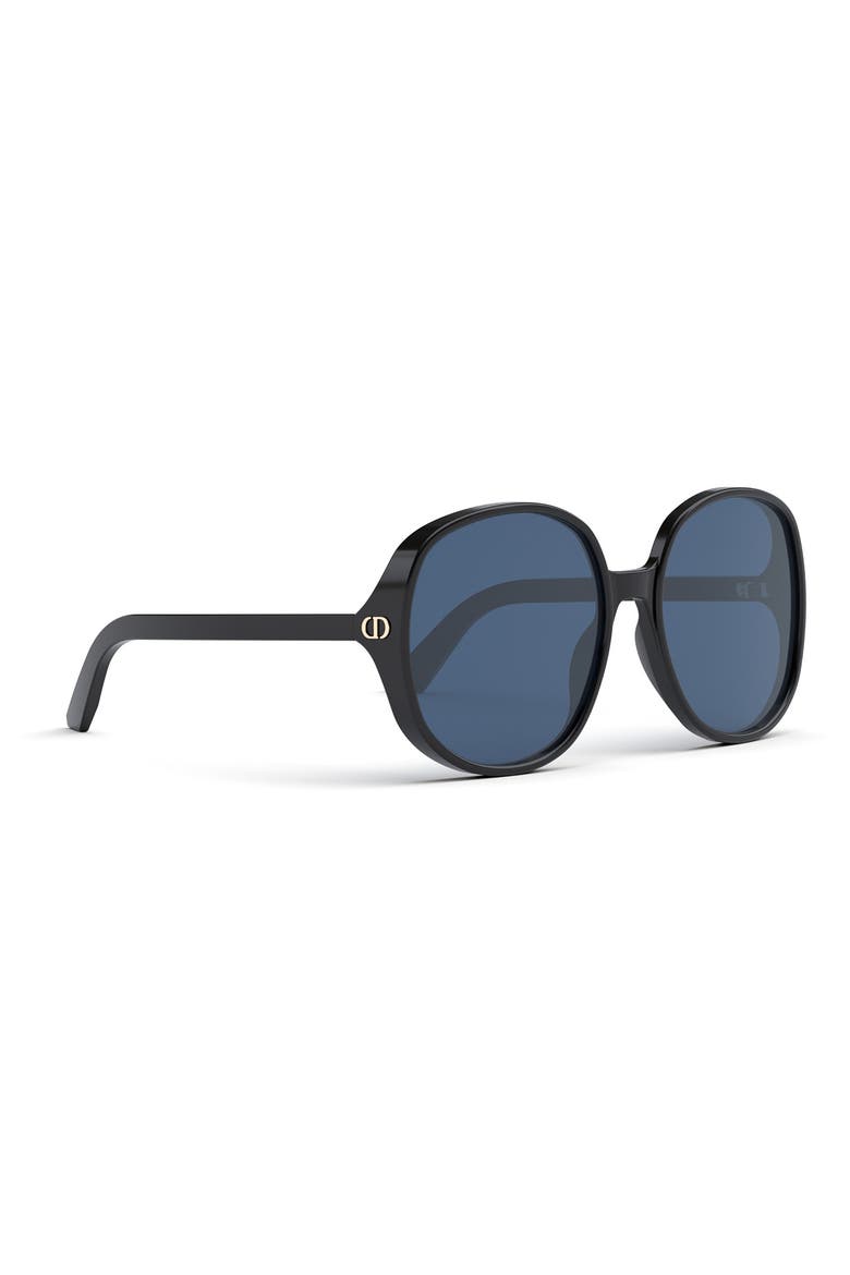 Ddoll R1U 62mm Square Sunglasses, Alternate, color, SHINY BLACK / BLUE