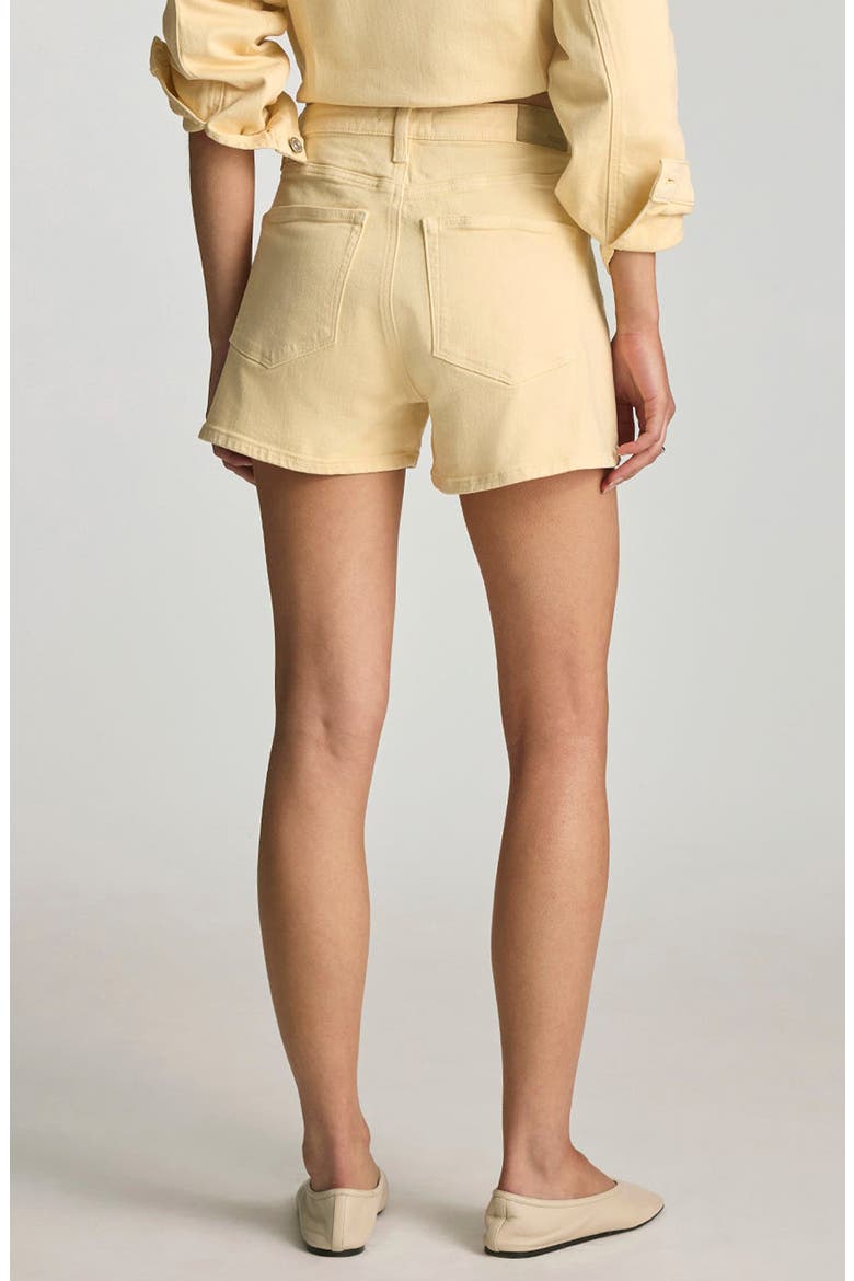 Heidi High Waist Denim Shorts, Alternate, color, FADED LEMON DENIM