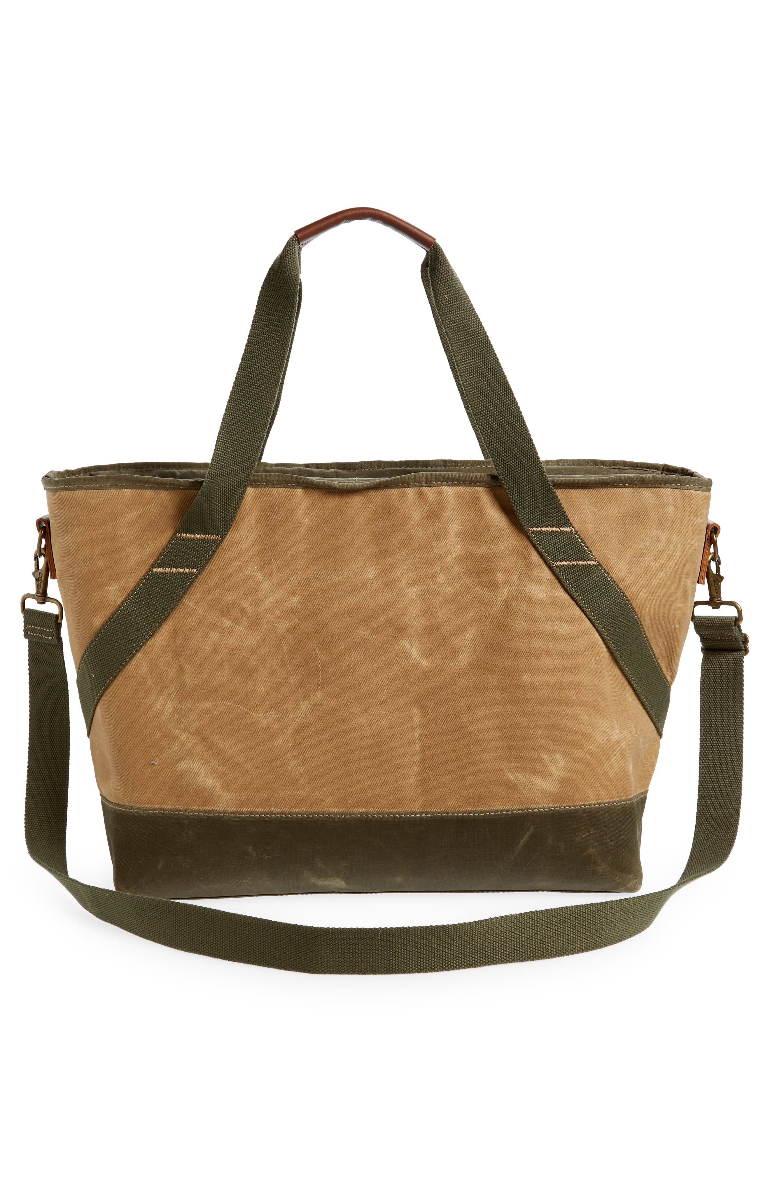 L.L.Bean Insulated Waxed Canvas Tote Bag, Alternate, color, 