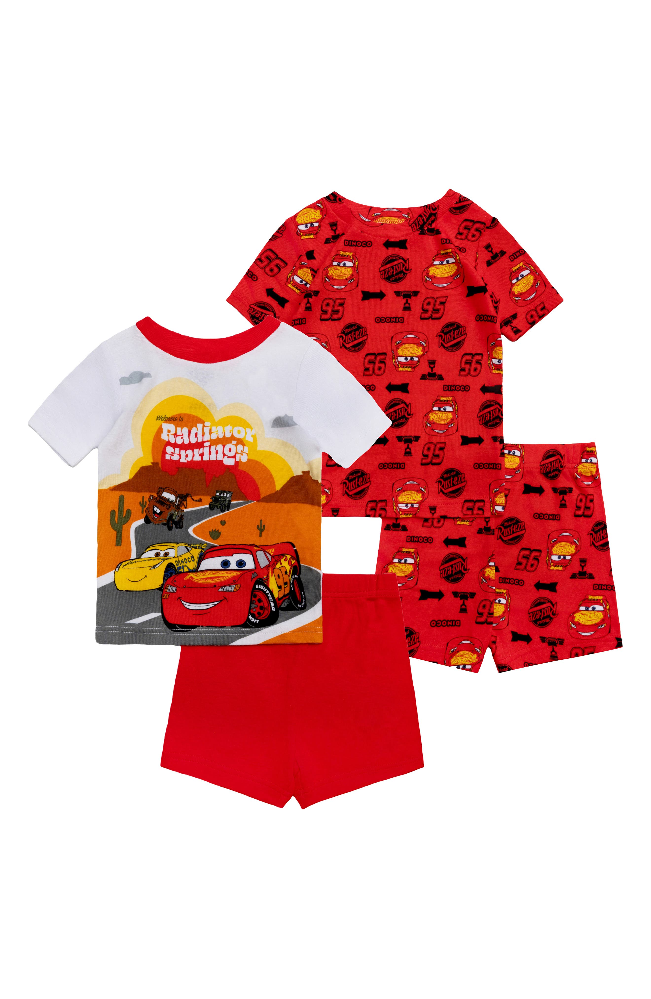 AME Kids' Assorted 2-Pack Cars Short Two-Piece Pajamas