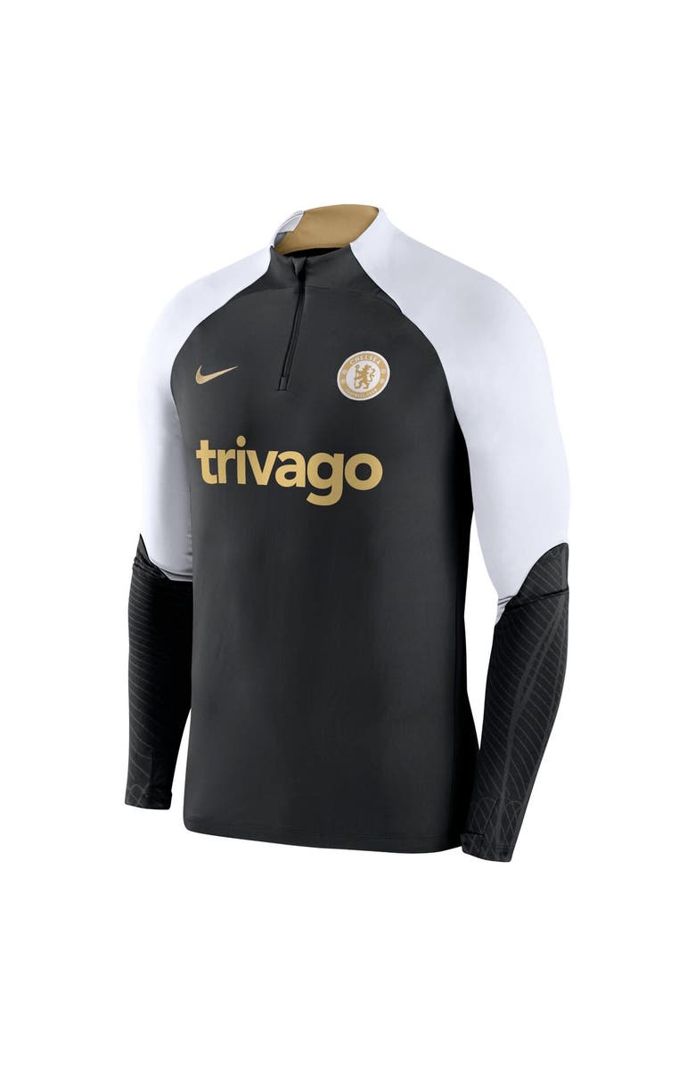 Nike Men's Nike Navy Chelsea Strike Drill 2023/24 Performance Quarter-Zip Long Sleeve Top, Alternate, color, 