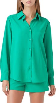 Endless Rose Solid Button-Up Shirt