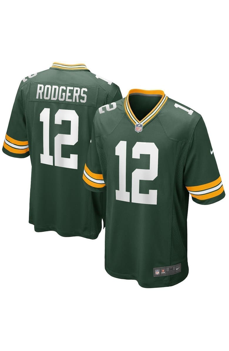 Nike Men's Green Bay Packers Aaron Rodgers Nike Green Game Player Jersey, Main, color,