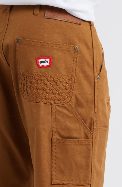 ICECREAM ICECREAM VANILLA FIT COTTON CANVAS CARPENTER PANTS