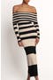 selected Black Cream Stripe