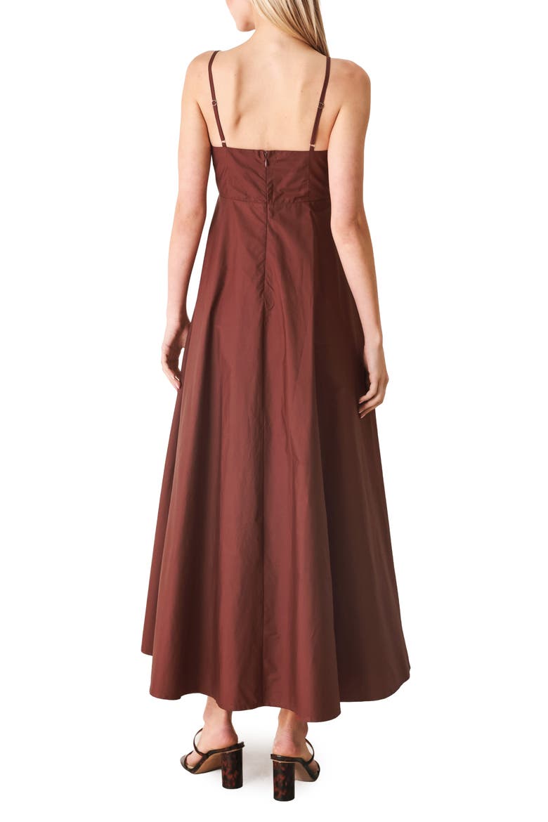 Sleeveless Cotton Midi Dress, Alternate, color, DARK ROSE