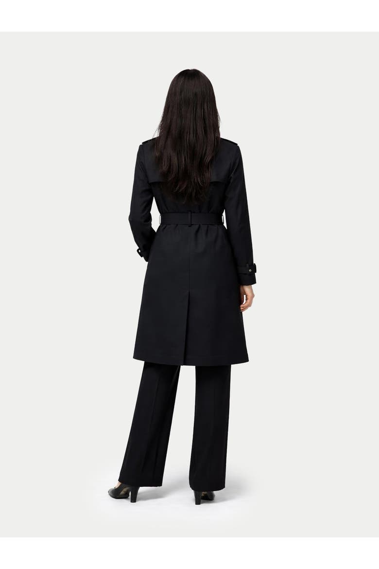 Double Breasted Cashmere Trench Coat, Alternate, color, black