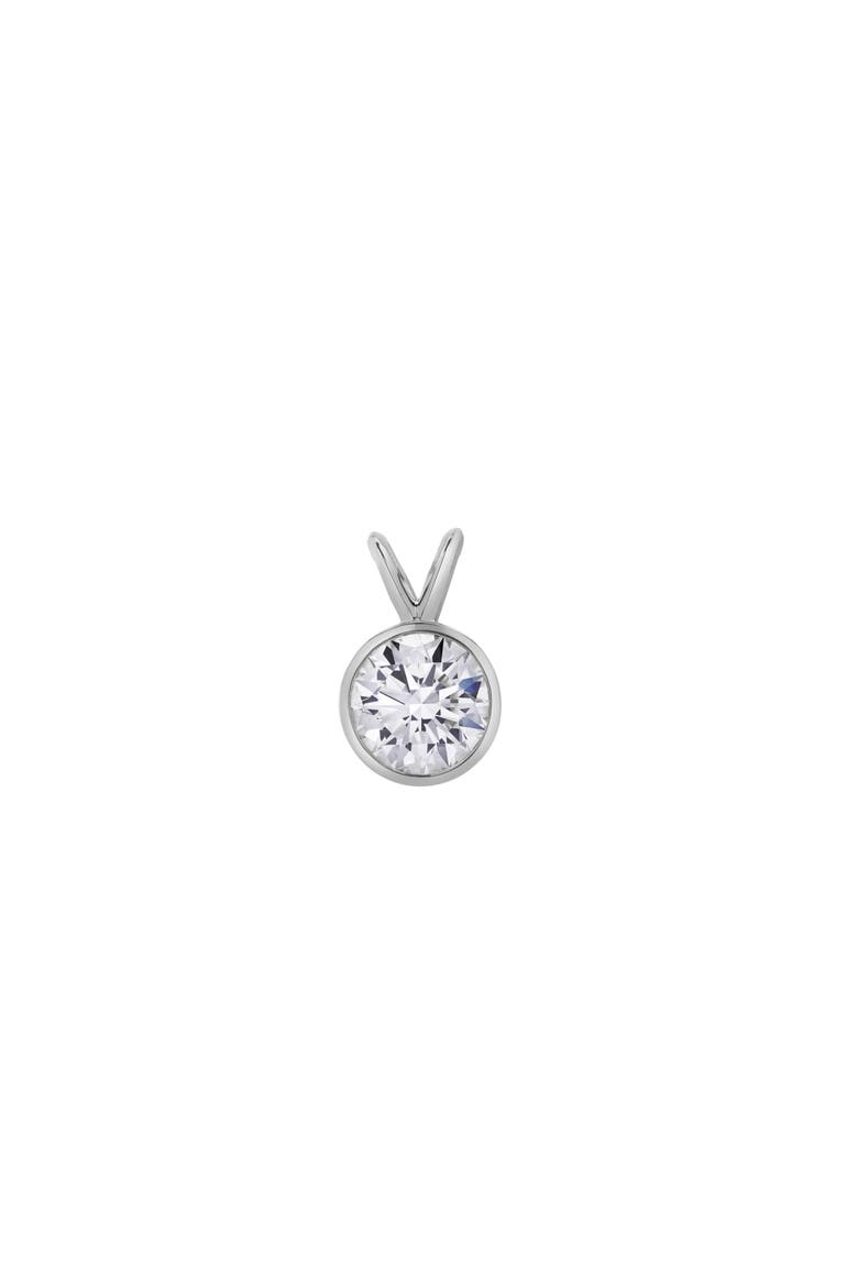 Astral 14K Gold Round Lab Grown Diamond Pendant - 1.5 Ct, Alternate, color, 14K White Gold