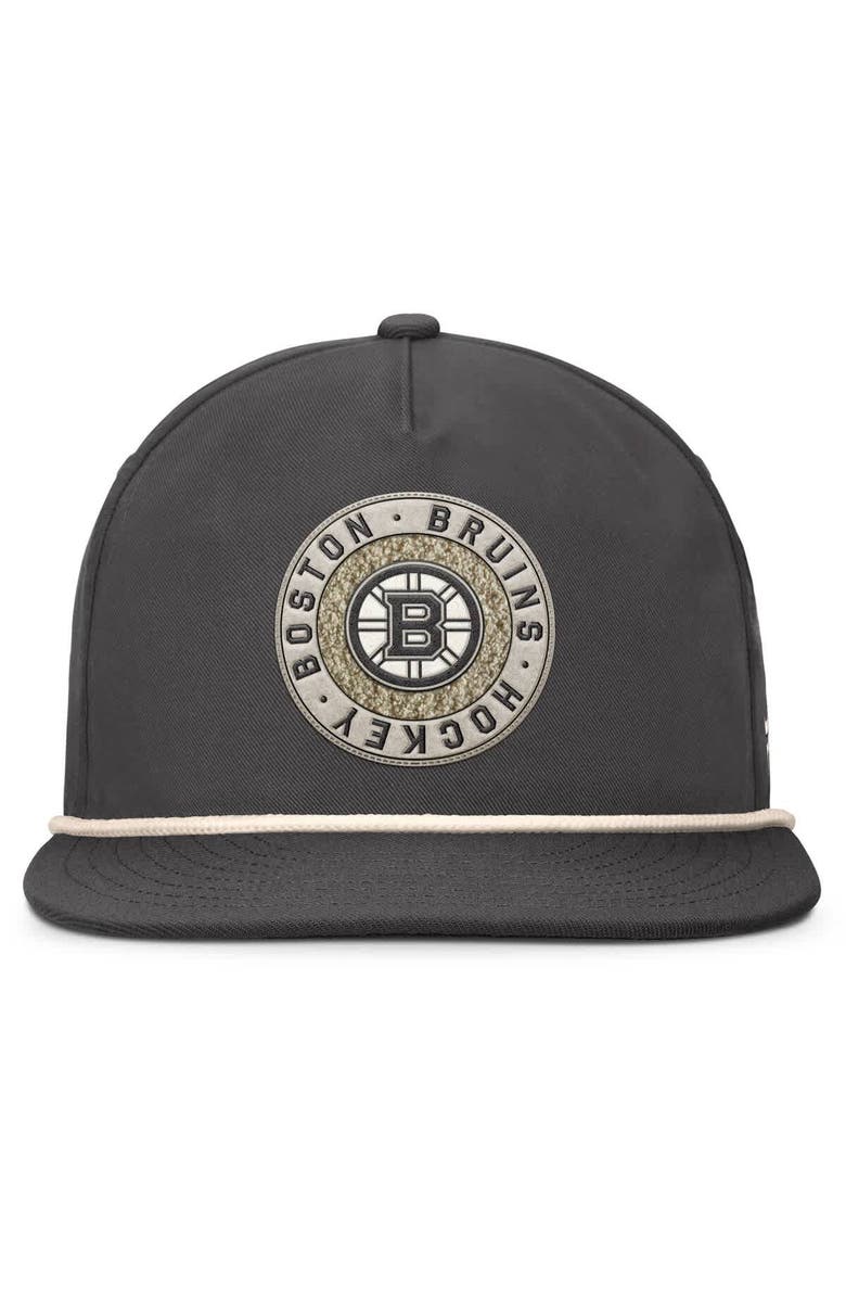 FANATICS Men's Fanatics Charcoal Boston Bruins Closer Adjustable Hat, Alternate, color, Charcoal