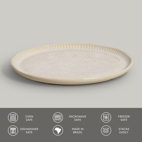 Porto Brasil Linhas Dessert Plate Set Of 6 In Brown