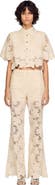 SANDRO Guipure lace trousers